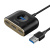 Картридер-хаб BAseus Square round 4 in 1 USB HUB Adapter(USB3.0 TO USB3.0*1+USB2.0*3) 1m Black