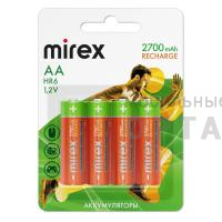 Аккумулятор Ni-MH Mirex HR6 / AA 2700mAh 1,2V 4 шт (4/40/200), ecopack