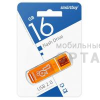 Флешка USB 16 Гб  Smartbuy  Glossy  оранжевый Флешка USB 16 Гб  Smartbuy  Glossy  оранжевый