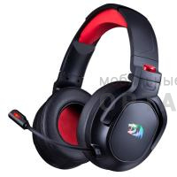 Наушники беспроводные накладные Redragon Nomen RGB, черно-красные
