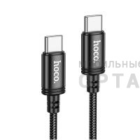 Кабель Type-C to Type-C HOCO X89 Wind, 1.0м, 3.0A, PD 60Вт,  черный, не упакован