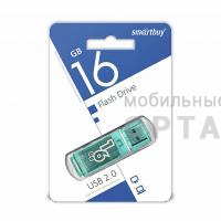 Флешка USB 16 Гб Smartbuy  Glossy  зелёный Флешка USB 16 Гб Smartbuy  Glossy  зелёный