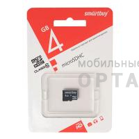 Карта памяти MicroSD 4 Гб Smartbuy Class 10 без адаптера Карта памяти MicroSD 4 Гб Smartbuy Class 10 без адаптера