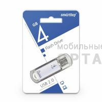 Флешка USB 4 Гб Smartbuy  V-Cut  серебро Флешка USB 4 Гб Smartbuy  V-Cut  серебро